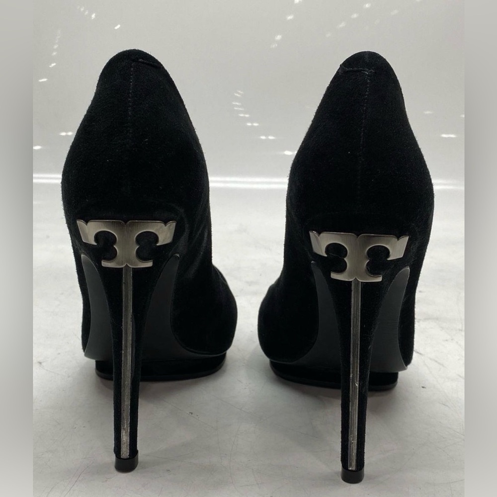 Tory Burch Black Heels with Silver Accent